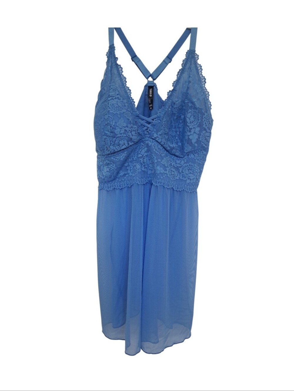#041 Torrid 0 Simply Lace & Chiffon Babydoll - Picture 5 of 7